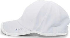 Pacific Headwear 410L Active Cap Hook-and-Loop Cap - White White - White White / 7’’ - 7 7/8’’