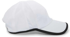Pacific Headwear 410L Active Cap Hook-and-Loop Cap - White Black - White Black / 7’’ - 7 7/8’’