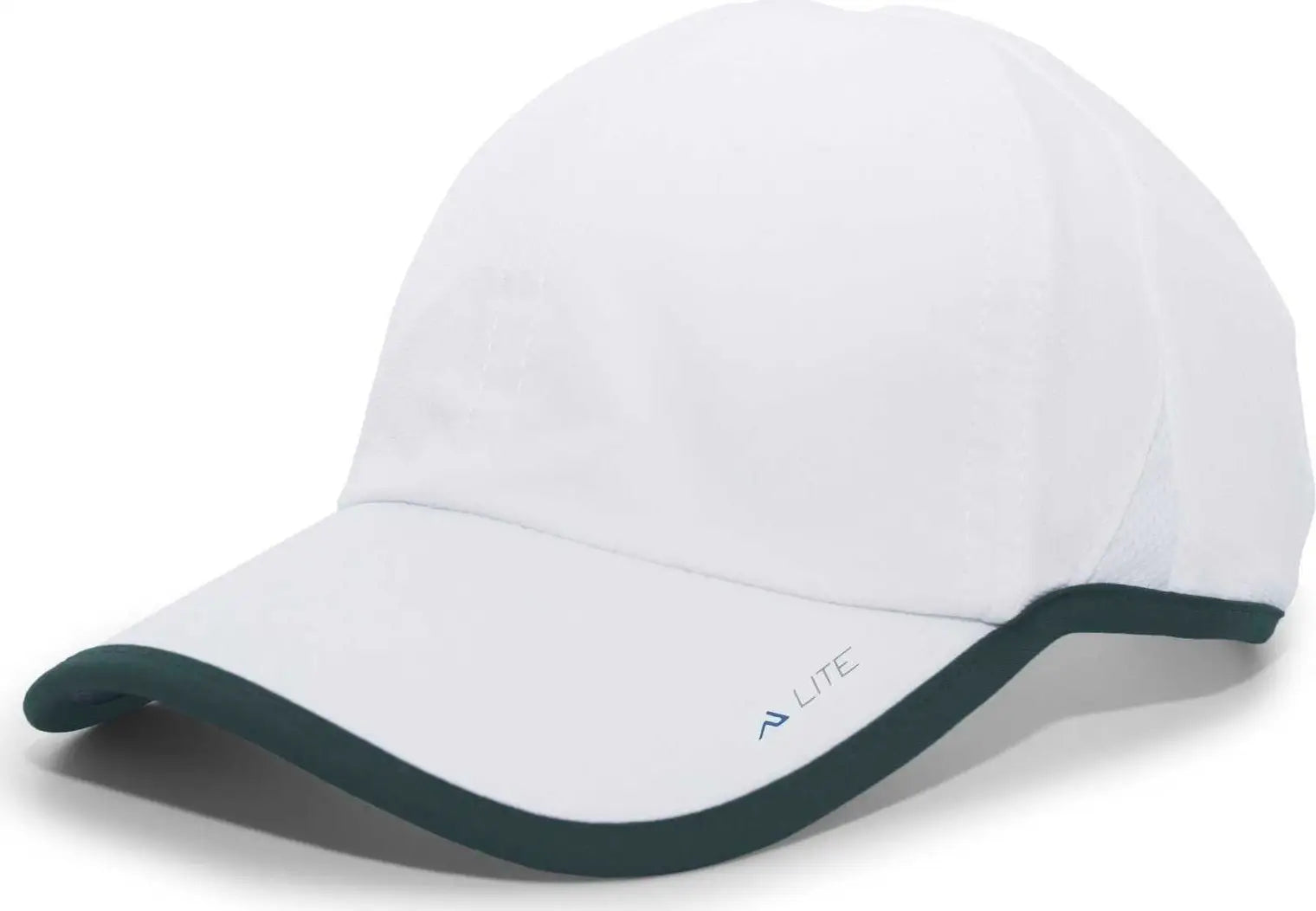 Pacific Headwear 410L Active Cap Hook-and-Loop Cap - White Dark Green - White Forest / 7’’ - 7 7/8’’