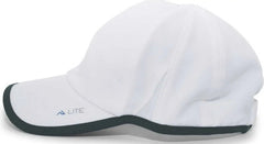 Pacific Headwear 410L Active Cap Hook-and-Loop Cap - White Dark Green - White Forest / 7’’ - 7 7/8’’