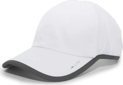 Pacific Headwear 410L Active Cap Hook-and-Loop Cap - White Graphite - White Dark Gray / 7’’ - 7 7/8’’