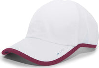 Pacific Headwear 410L Active Cap Hook-and-Loop Cap - White Maroon - White Maroon / 7’’ - 7 7/8’’