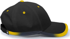 Pacific Headwear 416L Running Cap Hook-and-Loop Cap - Black Gold - Black Gold / 7’’ - 7 7/8’’