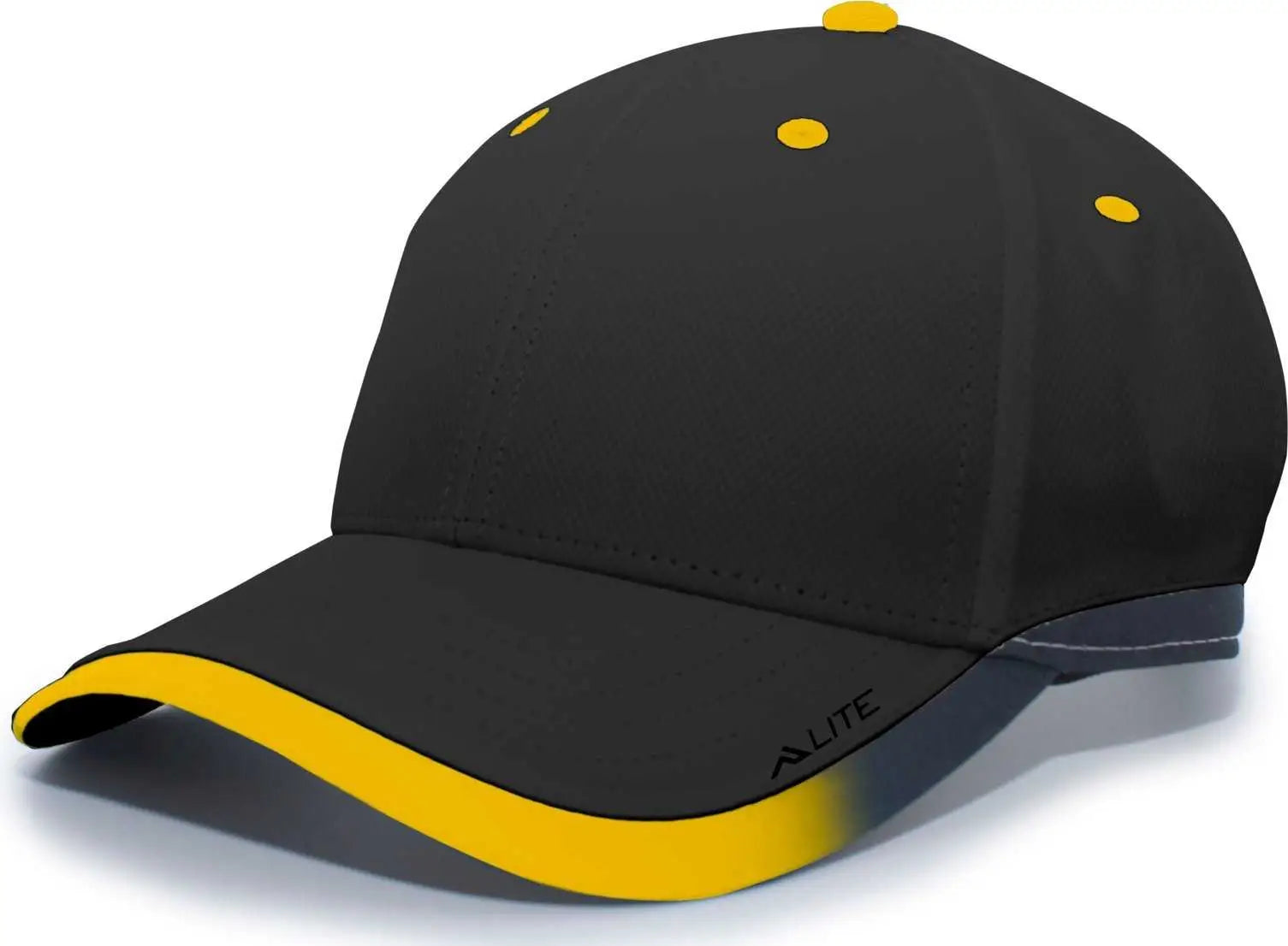 Pacific Headwear 416L Running Cap Hook-and-Loop Cap - Black Gold - Black Gold / 7’’ - 7 7/8’’