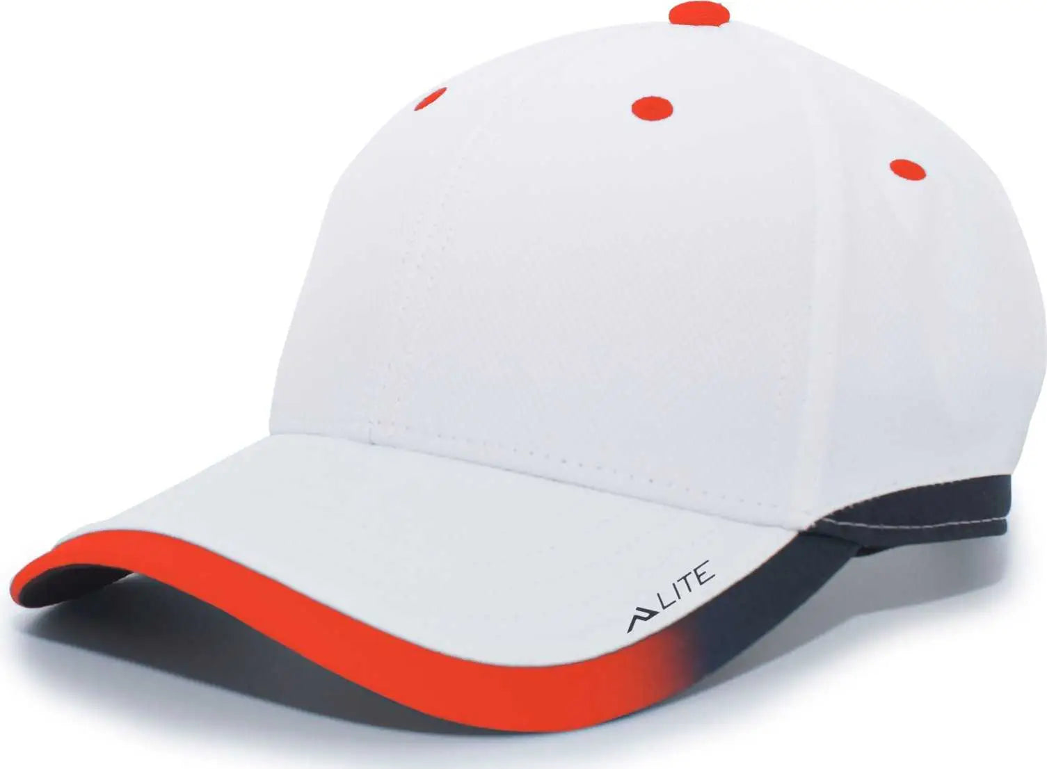 Pacific Headwear 416L Running Cap Hook-and-Loop Cap - White Orange - White Orange / 7’’ - 7 7/8’’