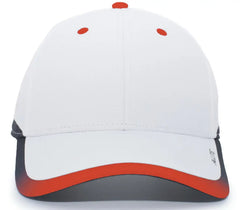 Pacific Headwear 416L Running Cap Hook-and-Loop Cap - White Orange - White Orange / 7’’ - 7 7/8’’