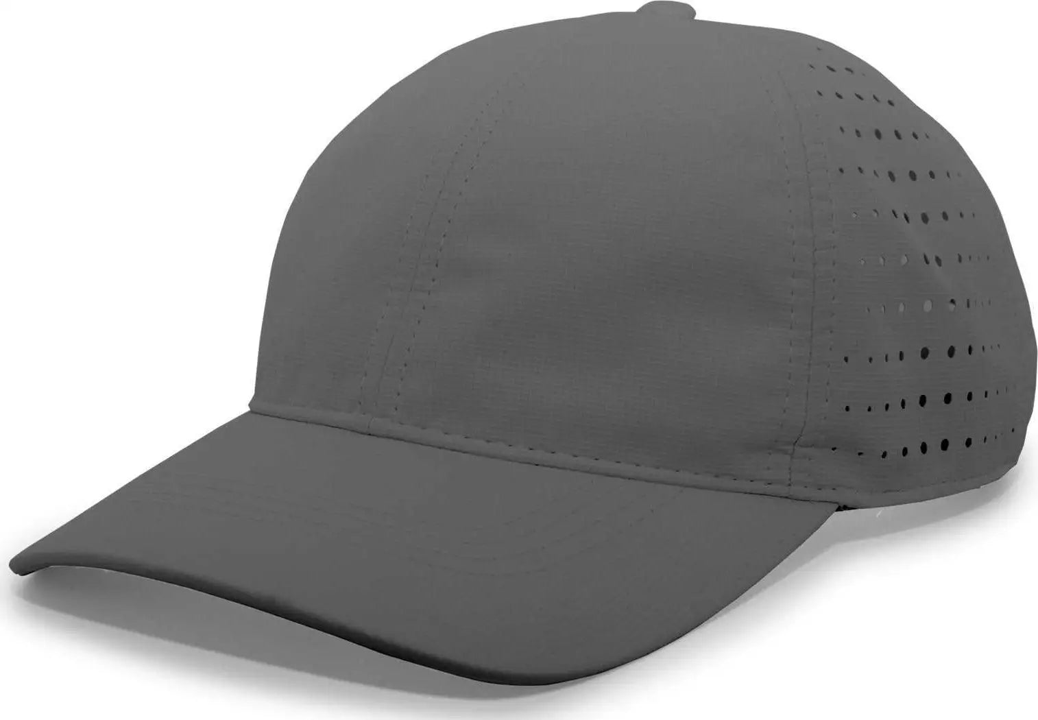 Pacific Headwear 425L Light-Weight Perforated Hook-and-Loop Cap - Graphite - Dark Gray / 7’’ - 7 7/8’’
