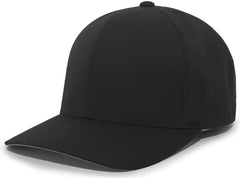 Pacific Headwear 430C Cotton-Poly Flexfit Cap - Black