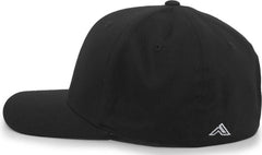 Pacific Headwear 430C Cotton-Poly Flexfit Cap - Black