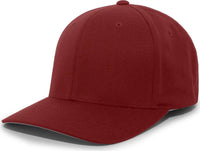 Pacific Headwear 430C Cotton-Poly Flexfit Cap - Maroon - Maroon / 6 1/2’’ - 7’’