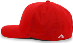 Pacific Headwear 430C Cotton-Poly Flexfit Cap - Red