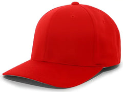 Pacific Headwear 430C Cotton-Poly Flexfit Cap - Red