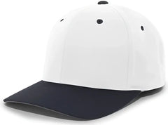 Pacific Headwear 430C Cotton-Poly Flexfit Cap - White Navy