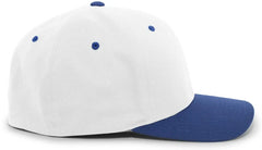Pacific Headwear 430C Cotton-Poly Flexfit Cap - White Royal
