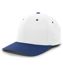 Pacific Headwear 430C Cotton-Poly Flexfit Cap - White Royal