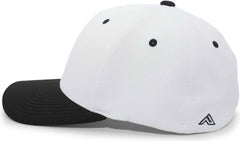 Pacific Headwear 498F M2 Performance Flexfit Cap - White Black