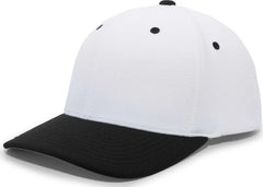 Pacific Headwear 498F M2 Performance Flexfit Cap - White Black - White Black / 6 1/2’’ - 7’’