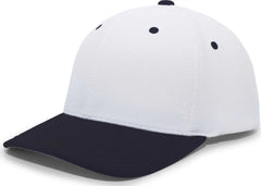 Pacific Headwear 498F M2 Performance Flexfit Cap - White Navy - White Navy / 6 1/2’’ - 7’’