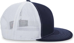 Pacific Headwear 4D3 D-Series Trucker Snapback Cap - Navy White Navy - Navy White Navy / 7’’ - 7 7/8’’