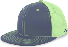 Pacific Headwear 4D3 Trucker D-Series Snapback Cap - Graphite Neon Yellow - Dark Gray Yellow / 7’’ - 7 7/8’’
