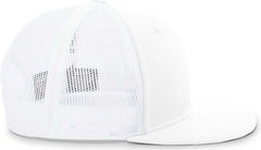 Pacific Headwear 4D3 Trucker D-Series Snapback Cap - White White - White White / 7’’ - 7 7/8’’