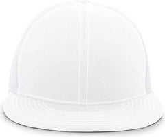 Pacific Headwear 4D3 Trucker D-Series Snapback Cap - White White - White White / 7’’ - 7 7/8’’