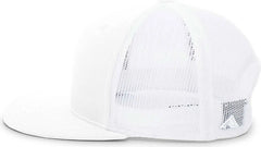 Pacific Headwear 4D3 Trucker D-Series Snapback Cap - White White - White White / 7’’ - 7 7/8’’