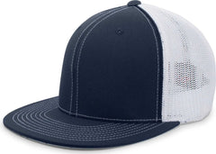 Pacific Headwear 4D5 D-Series Trucker Flexfit Cap - Navy White - Navy White / 6 3/8’’ - 6 7/8’’