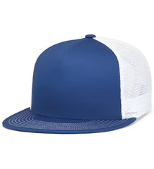 Pacific Headwear 4D7 D-Series 5-Panel Trucker Snapback Cap - Royal White Royal - Royal White Royal / 7’’ - 7 7/8’’