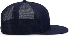 Pacific Headwear 4D7 D-Series 5-Panel Trucker Snapback Cap - True Navy - True Navy / 7’’ - 7 7/8’’