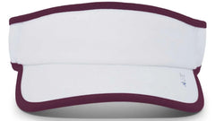 Pacific Headwear 510V Lite Series All-Sport Active Visor - White Maroon - White Maroon / 7’’ - 7 7/8’’