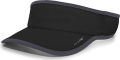 Pacific Headwear 510V Performance Hook-and-Loop Visor - Black Graphite - Black Dark Gray / 7’’ - 7 7/8’’