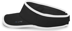 Pacific Headwear 510V Performance Hook-and-Loop Visor - Black White - Black White / 7’’ - 7 7/8’’