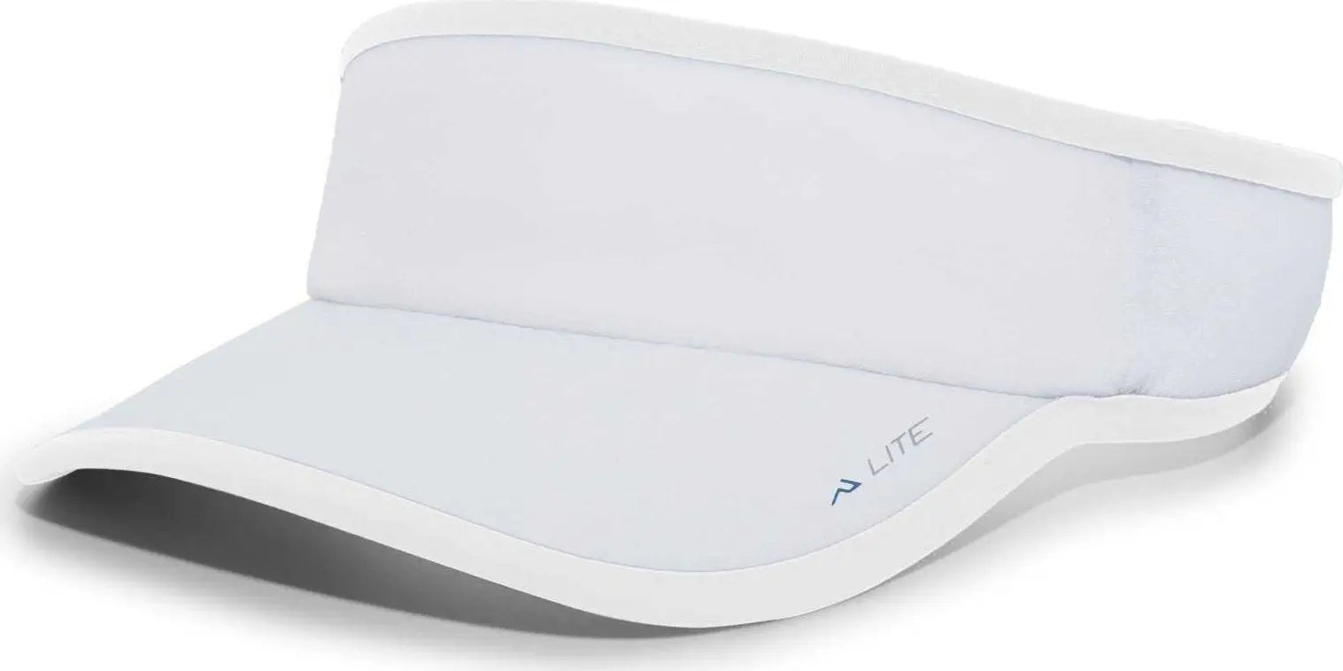 Pacific Headwear 510V Performance Hook-and-Loop Visor - White White - White White / 7’’ - 7 7/8’’