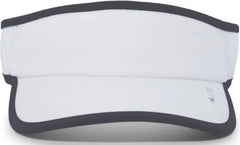Pacific Headwear 510V Performance Hook-and-Loop Visor - White Graphite - White Dark Gray / 7’’ - 7 7/8’’