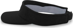 Pacific Headwear 598V M2 Performance Hook-and-Loop Visor - Black - Black / 7’’ - 7 7/8’’