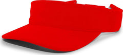 Pacific Headwear 598V M2 Performance Hook-and-Loop Visor - Red - Red / 7’’ - 7 7/8’’
