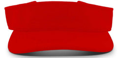 Pacific Headwear 598V M2 Performance Hook-and-Loop Visor - Red - Red / 7’’ - 7 7/8’’