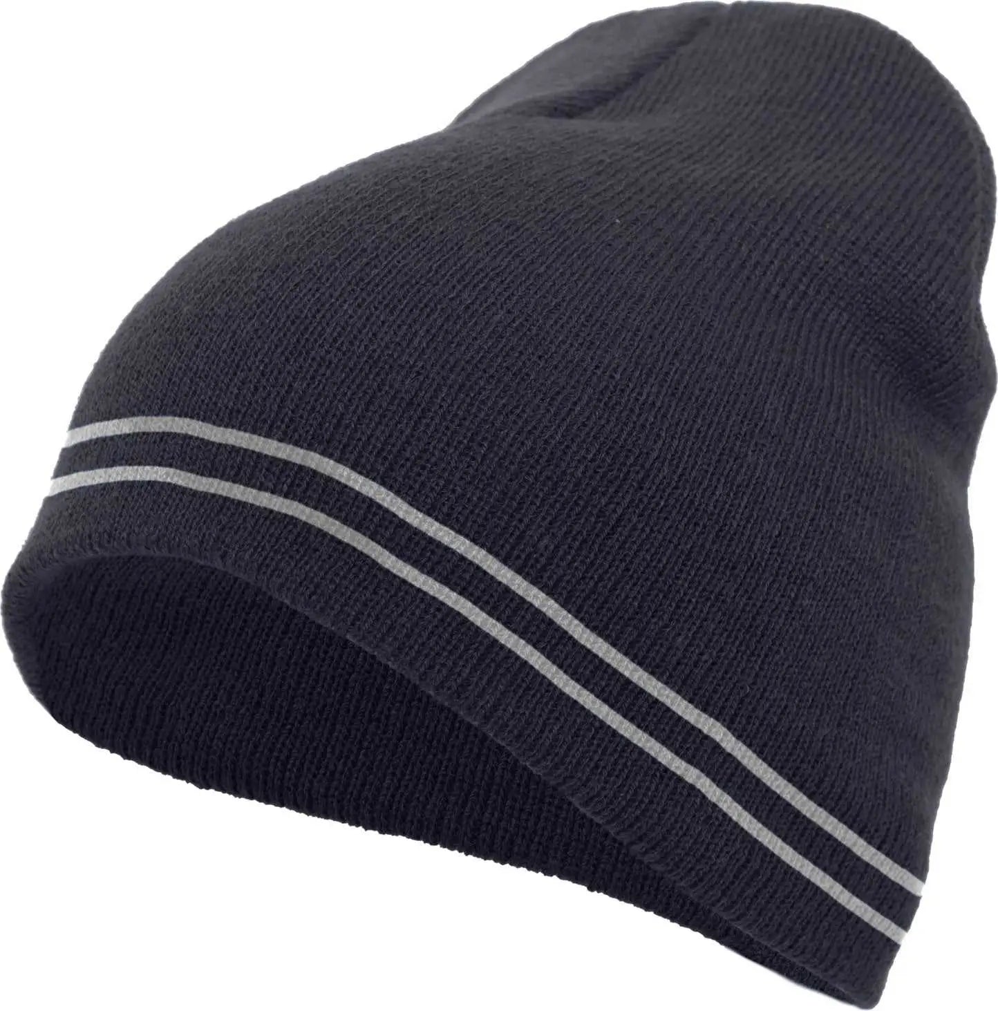 Pacific Headwear 601K Knit Beanie - Navy White - Navy White / 7’’ - 7 7/8’’