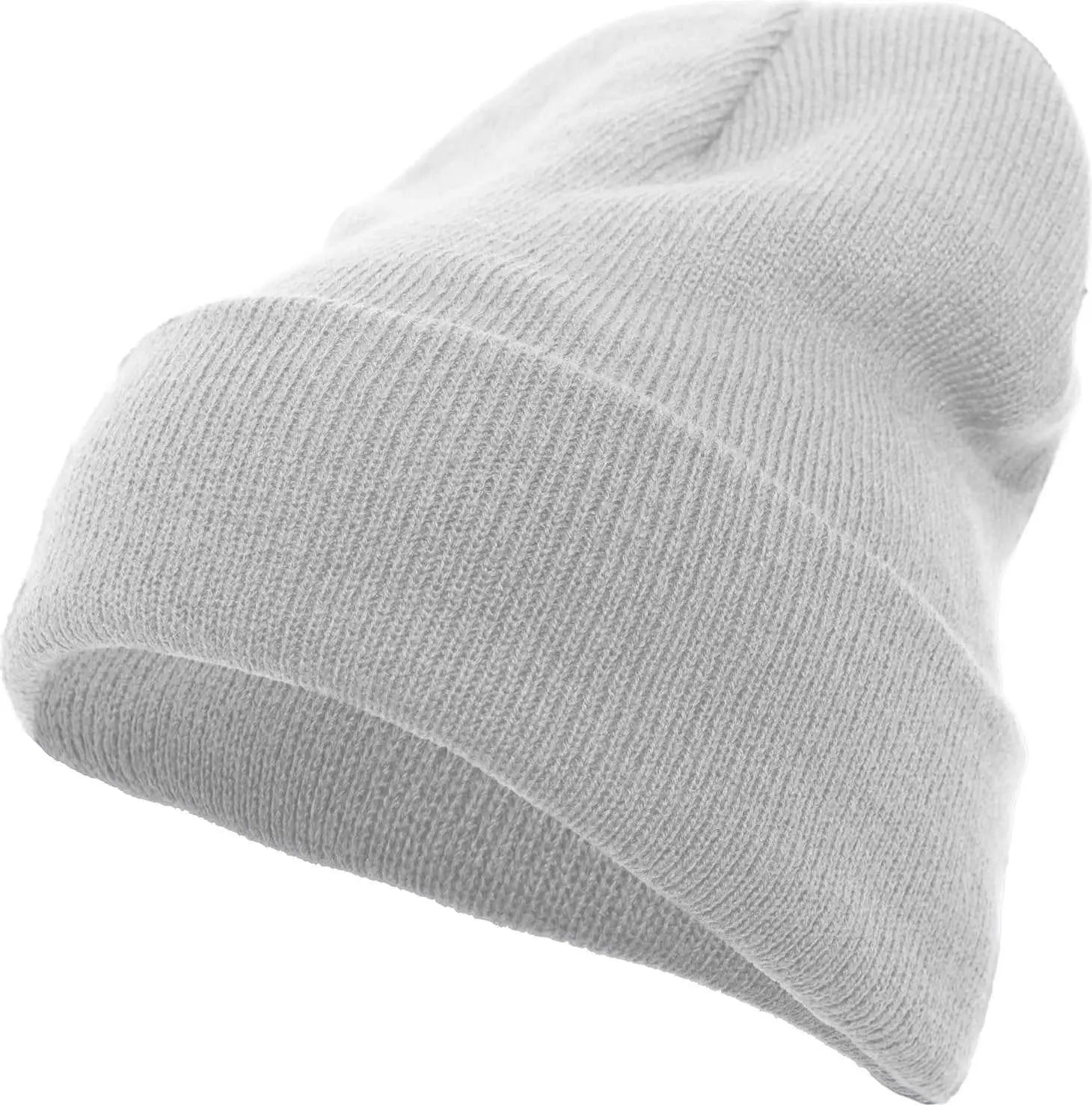 Pacific Headwear 621K Knit Cuff Beanie - Silver - Light Gray / 7’’ - 7 7/8’’