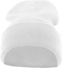 Pacific Headwear 621K Knit Cuff Beanie - White - White / 7’’ - 7 7/8’’