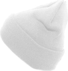 Pacific Headwear 621K Knit Cuff Beanie - White - White / 7’’ - 7 7/8’’