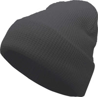 Pacific Headwear 627K Waffle Knit Cuff Beanie - Graphite - Dark Gray / 7’’ - 7 7/8’’