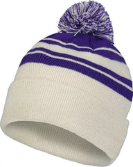Pacific Headwear 641K Knit Fold Over Pom-Pom Beanie - Oat Purple - Oat Purple / OS