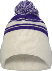 Pacific Headwear 641K Knit Fold Over Pom-Pom Beanie - Oat Purple - Oat Purple / OS
