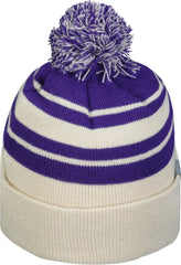 Pacific Headwear 641K Knit Fold Over Pom-Pom Beanie - Oat Purple - Oat Purple / OS