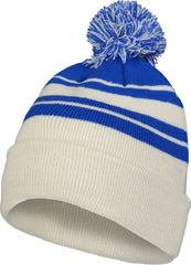 Pacific Headwear 641K Knit Fold Over Pom-Pom Beanie - Oat Royal - Oat Royal / OS