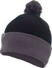 Pacific Headwear 641K Pom-Pom Cuff Beanie - Black Graphite - Black Dark Gray / 7’’ - 7 7/8’’