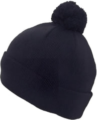 Pacific Headwear 641K Pom-Pom Cuff Beanie - Navy - Navy / 7’’ - 7 7/8’’