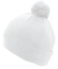 Pacific Headwear 641K Pom-Pom Cuff Beanie - White - White / 7’’ - 7 7/8’’